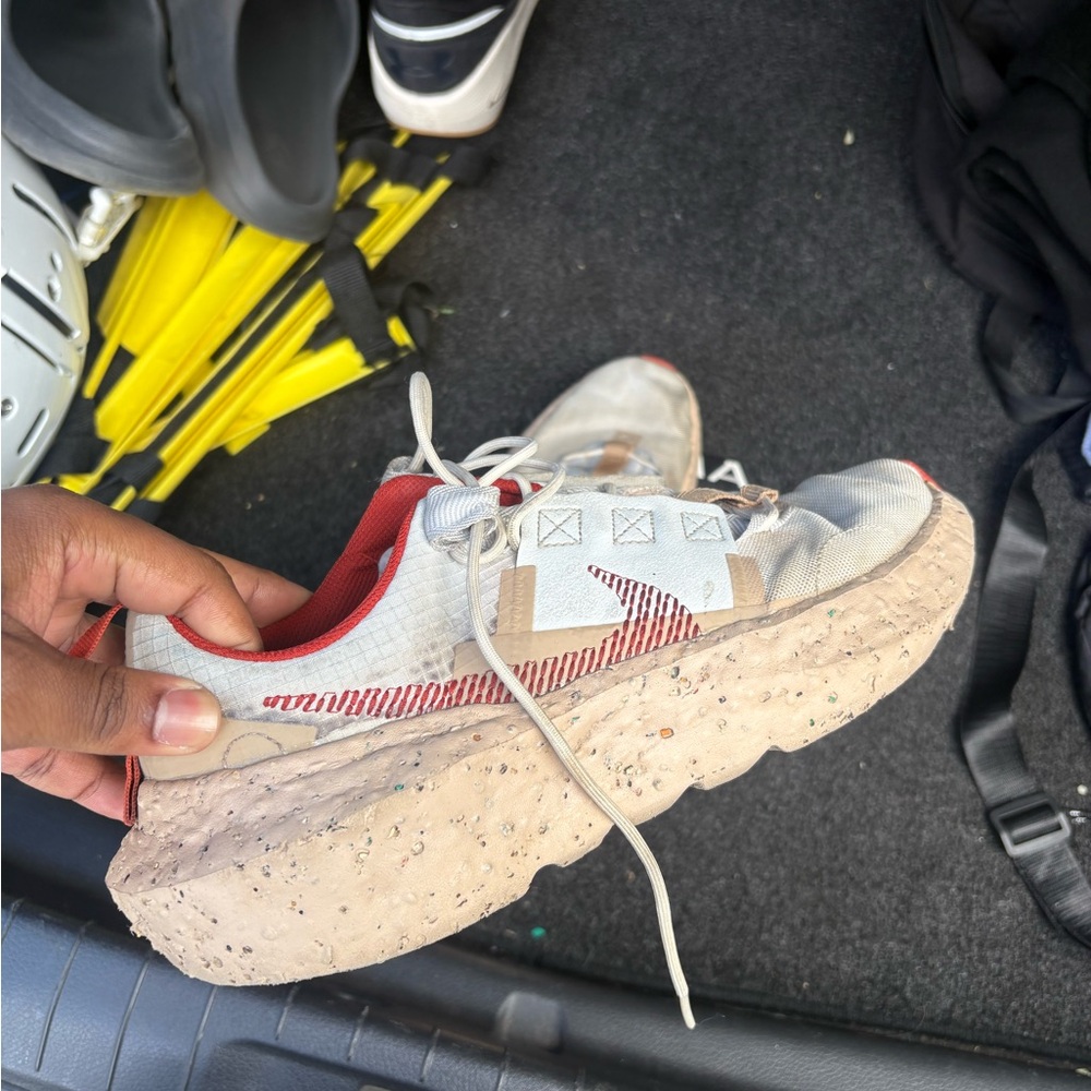 Stylish Red and White Sneakers